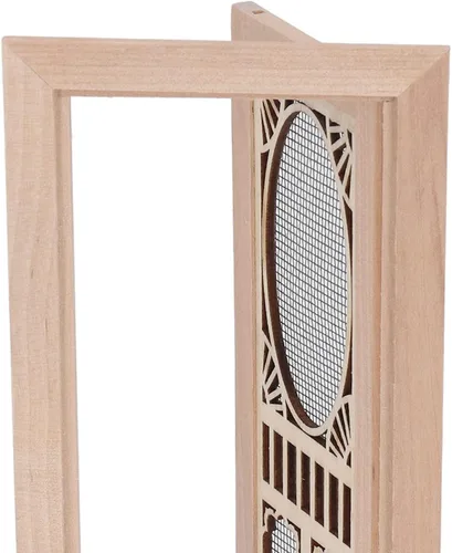 Miniatura 2 de 1:12 Mini modelo de muebles de casa de muñecas, puerta de pantalla para casa de muñecas, abedul para puertas de casa de muñecas DIY
