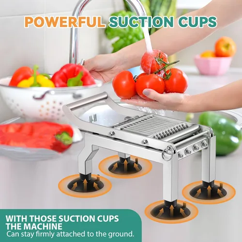 Miniatura 5 de Newhai Cortador de tomate comercial de 0.4 pulgadas/0.394 in de grosor, manual de tomate, pepino, cebolla, jamón, huevo, cortador de huevos