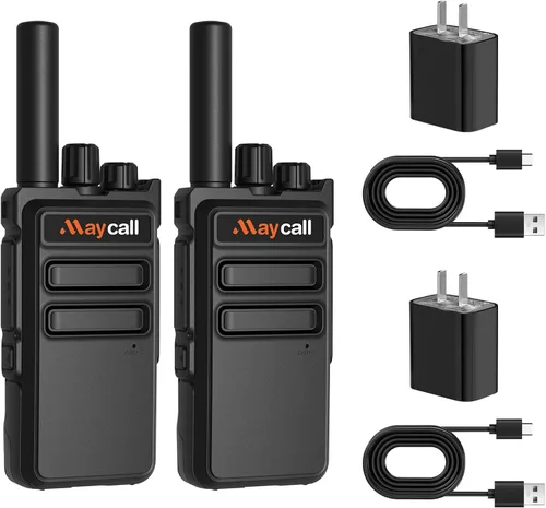 Walkie Talkies MC-180 - Paquete de 2 unidades para adultos de largo alcance recargable de 2550 mAh, radios portátiles FRS bidireccionales, radios de