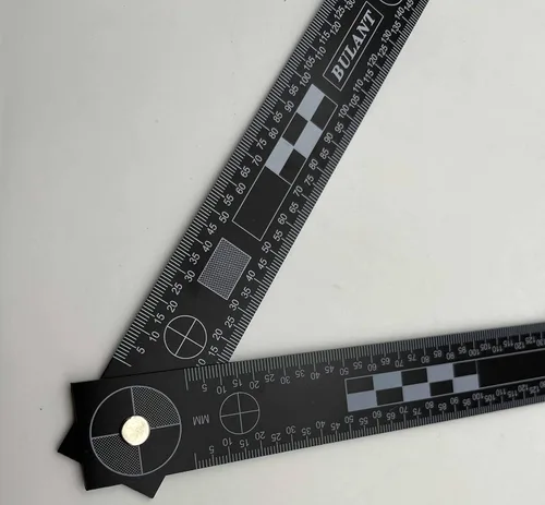 Miniatura 2 de Básculas de referencia reversibles en forma de L, reglas de PVC para pruebas fotográficas, suministro forense de escena del crimen, paquete de 5