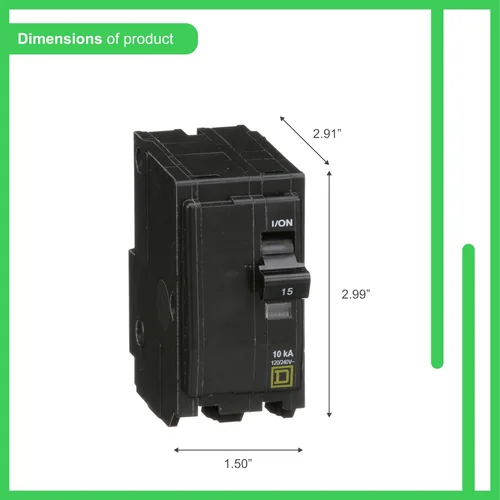 Miniatura 3 de Square D - QO 15 Amp Disyuntor de dos polos