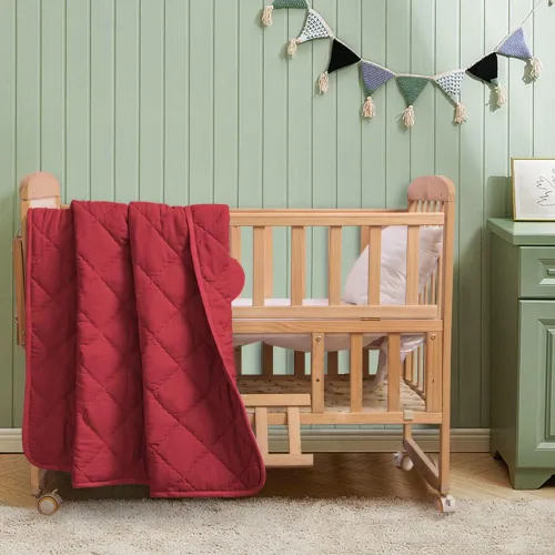 Miniatura 4 de FLXXIE Edredón de Microfibra Alternativo al Plumón para Niños Pequeños Lavable a Máquina, Manta Acolchada Súper Suave y Ligera para Cuna de Niños
