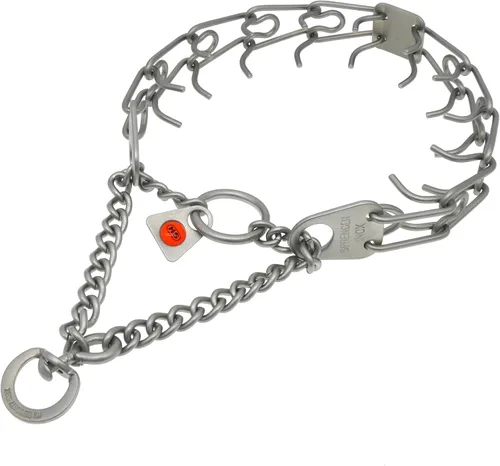 Miniatura 8 de Herm Sprenger Collar de Pellizco/Espiga/Púa Cromado 2.25" Pequeño