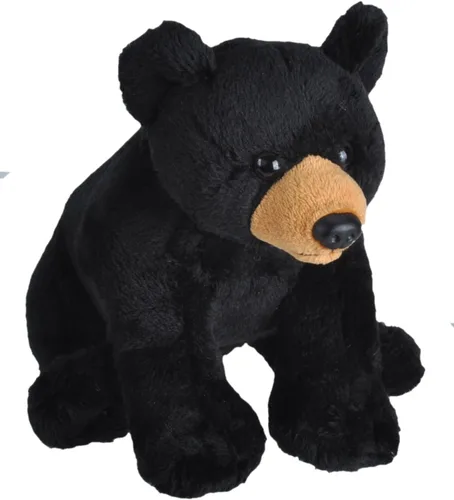 Wild Republic Wild Calls - Oso negro con auténtico sonido de animal, animal de peluche de 8 pulgadas, relleno de botellas de agua recicladas, ideal