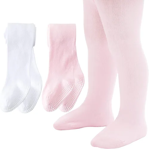 Mini angel Mallas de bebé antideslizantes para niña, mallas lisascon aspecto de zapato, mallas sin costuras, mallas de algodón cálidas,