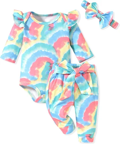 Miniatura 174 de Aalizzwell Conjunto de mameluco acanalado para bebé recién nacido prematuro para otoño e invierno
