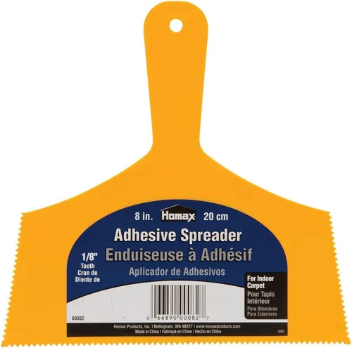Miniatura 11 de Homax Esparcidor adhesivo, 8 pulgadas, diente de 3/16 pulgadas, esparcidor de pisos de madera dura, naranja