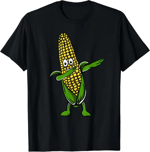 Camiseta de maíz lindo para hombres y mujeres, granjero de maíz en la mazorca, Negro, S