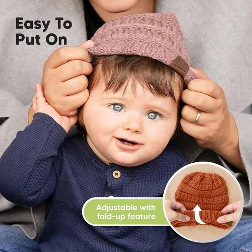 Miniatura 98 de KeaBabies 3-Pack Baby Beanies for Boys, Girls - Stretchy Knit Baby Hats, Cute Newborn
