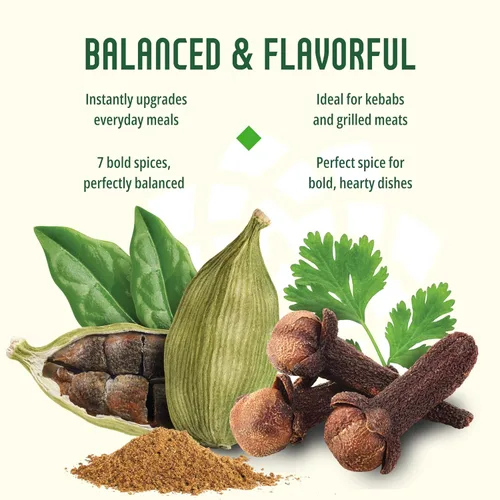 Miniatura 6 de Afia Baharat 7 Spice Blend – Condimento levantino premium con cilantro, canela, clavo, pimienta negra, comino y cardamomo – Sabor audaz de Oriente