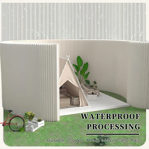 Miniatura 6 de Divisor de habitación de papel, separadores de habitación portátiles y pantallas de privacidad plegables, divisor para separación de habitaciones