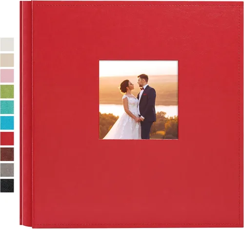 Miniatura 27 de potricher Álbum de fotos pequeño de 4 x 6 pulgadas, 200 fotos, cubierta de cuero, libro de fotos con 200 bolsillos horizontales para familia, boda