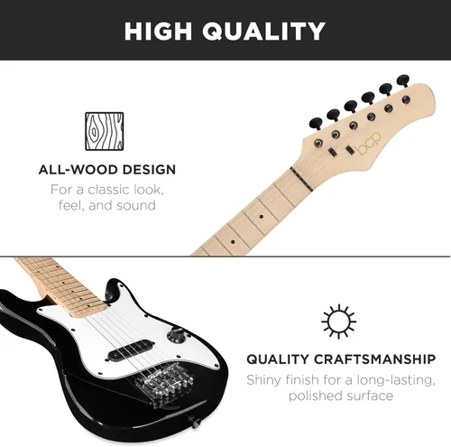 Miniatura 5 de Best Choice Products - Kit de guitarra eléctrica infantil de 30 pulgadas para principiantes con amplificador de 5W, correa, funda, cuerdas y púas