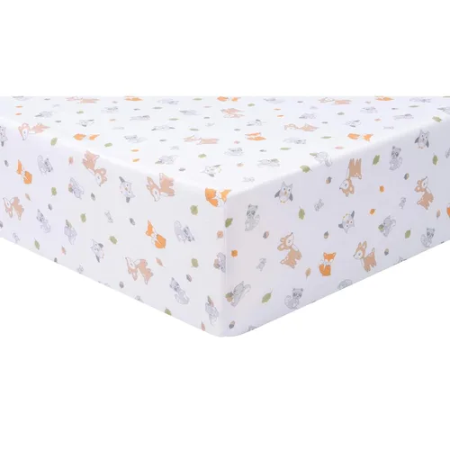 Miniatura 6 de Sammy & Lou Friendly Forest - Juego de ropa de cama para cuna de bebé de 4 piezas, incluye edredón, sábanas bajeras para cuna neutrales, falda