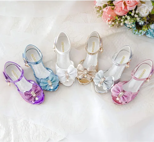 Miniatura 5 de Osinnme - Sandalias de boda para niña pequeña y grande