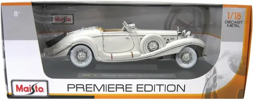 Miniatura 2 de Maisto Premier Edition 1:18 Serie PE 1936 Mercedes 500K Blanco 200-089