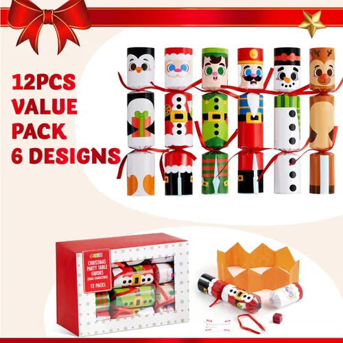 Miniatura 2 de JOYIN Paquete de 12 recuerdos de fiesta de Navidad, recuerdo de mesa de Navidad, incluye sombrero de fiesta, bromas y regalos, decoraciones de mesa