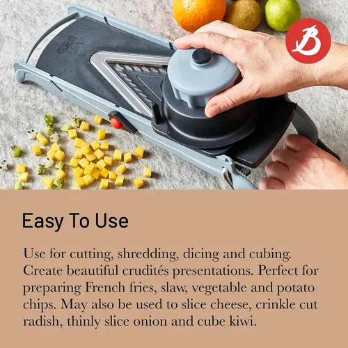 Miniatura 5 de de Buyer LA MANDOLINE VIPER - Herramienta de corte de dados de acero inoxidable - Ideal para cortar frutas y verduras en diferentes grosores