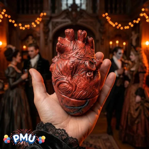 Miniatura 2 de Partes del cuerpo de fantasía. Corazón (1 por paquete)., Paquete de 1, Corazón rojo