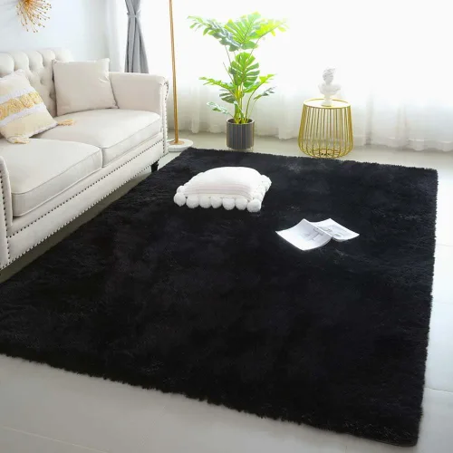 Miniatura 53 de KCHOWUA Alfombras Esponjosas y Peludas de Unicornio para Dormitorio de Niñas, 3x5 pies Lavable Antideslizante Alfombra de Área Shag Peluda para Sala