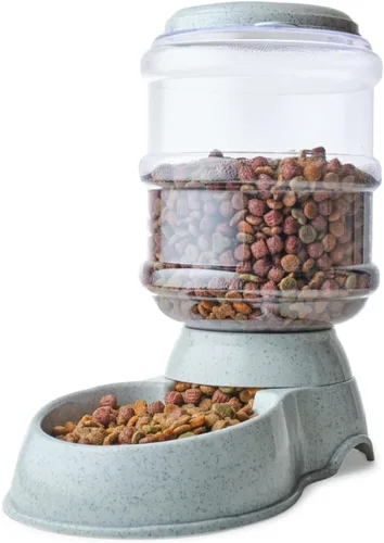 Miniatura 7 de Comedero automático para perros y gatos – Tazón de alimentación por gravedad – Dispensador de agua para mascotas – 12.5 x 12.5 x 12.2 pulgadas