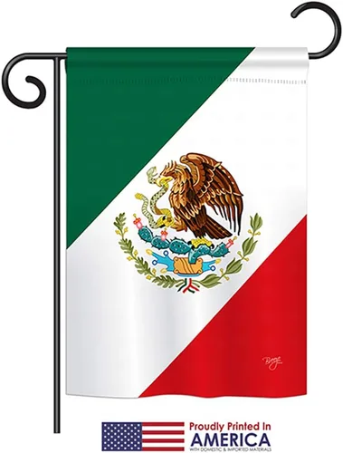 Miniatura 8 de Breeze Decor HG108019 Banderas de México de la Nacionalidad Mundial Impresiones Decoración Casa Vertical 28" X 40" Jardín 13" 18.5" Doble Cara