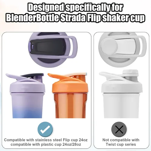 Miniatura 6 de 8 piezas de repuesto de junta de tapa para botella de licuadora, Strada Flip Shaker Cup Water Bottle Parts Accesorios, anillo de sello de silicona