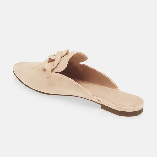 Miniatura 3 de Juliet Holy Mocasines planos para mujer, con puntera puntiaguda, sin espalda, sin cordones, con cadena de metal