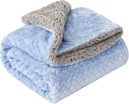Miniatura 19 de Manta mullida o manta mullida para bebé niña o niño, suave y cálida y acogedora manta de vellón coral para bebé, bebé o recién nacido, manta