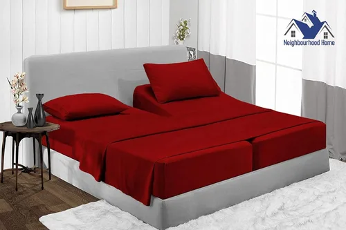 Miniatura 2 de Juego de sábanas de algodón egipcio Split Queen para cama ajustable de 22 pulgadas con bolsillo extra profundo - 1000 hilos, 100% algodón egipcio