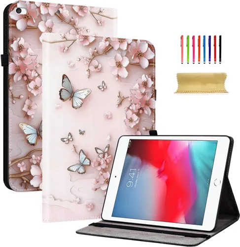 Miniatura 22 de Dteck Funda para iPad mini 5/4/3/2/1, elegante y ligera de cuero sintético tipo folio con cartera, funda inteligente