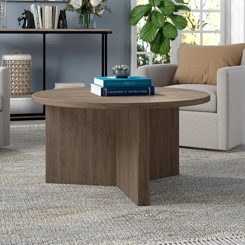 Miniatura 2 de Henn&Hart Anders Mesa de centro, 32" de ancho, gris Gris(Weathered Gray)