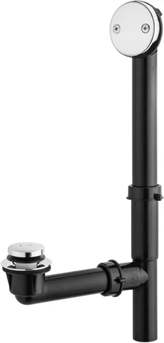 Miniatura 10 de Artiwell Kit de drenaje tubular de baño negro de 1-1/2 pulgadas con tapón de drenaje de baño accionado con la punta del pie, drenaje de bañera Negro