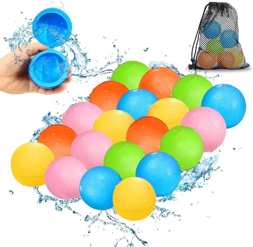 Miniatura 12 de 12 globos de agua reutilizables – Bolas de agua de llenado rápido para niños de 4 a 8 años – Bomba de agua autosellante recargable para fiesta