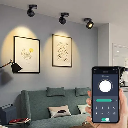 Miniatura 6 de Foco de techo LED regulable – 360° ajustable en superficie de atenuación de 12 W COB iluminación de techo interior Downlight de pared de aluminio