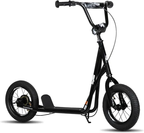 JOYSTAR Patinete para niños de 5 a 9 años de edad, ruedas grandes de 12 pulgadas para niños, adolescentes y adultos, freno trasero y manubrio
