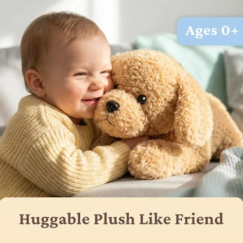 Miniatura 3 de IKASA Juguete de peluche grande de Labrador para perro, cachorro grande de 20 pulgadas, suave, lindo, esponjoso, peluche