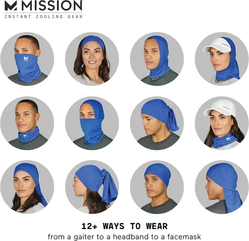 Miniatura 5 de MISSION Cooling Neck Gaiter 12 Ways To Wears Face Mask UPF 50 Cools when Wet