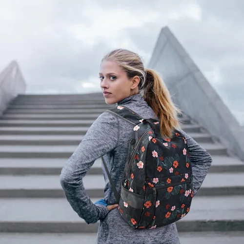 Miniatura 8 de G4Free Mochila Ligera Plegable de 20L para Viajes y Senderismo, Mochila de Día Plegable para Hombres y Mujeres B-flower Negro