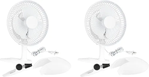 Miniatura 8 de RamPro Escritorio portátil y ventilador de clip, ventiladores de 6 pulgadas, enchufe pequeño y silencioso, pequeño ventilador de refrigeración Negro
