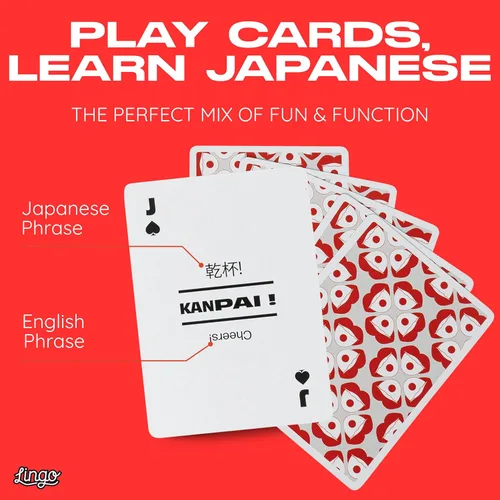 Miniatura 2 de Lingo - Tarjetas de juego japonesas Tarjetas de aprendizaje de idiomas y cultura japonesa para adultos 52 frases con pronunciación Regalo