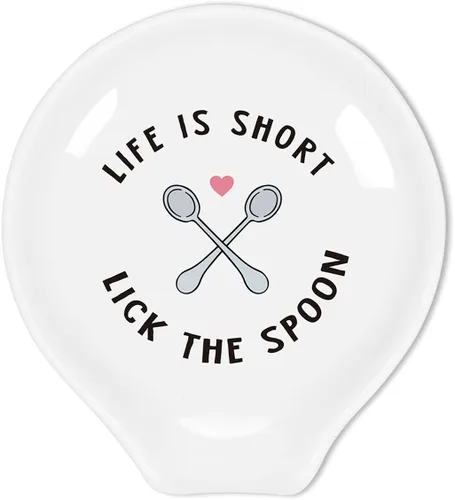 Miniatura 8 de Littlefa Let's Spoon - Cuchara de café con frase divertida, soporte para cuchara de café con frase divertida, soporte para cuchara pequeña