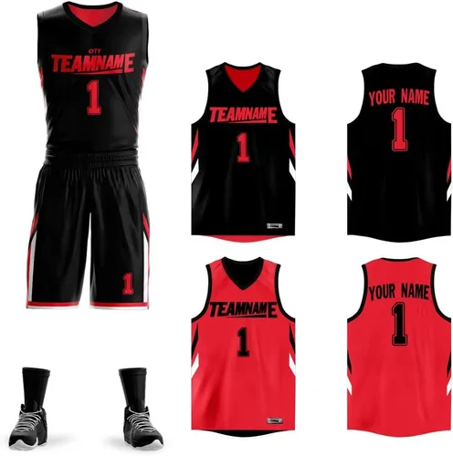 Personalizado Hombres Juventud Reversible Jersey de baloncesto Uniforme Impreso Nombre Personalizado Número Ropa Deportiva Tamaño Grande