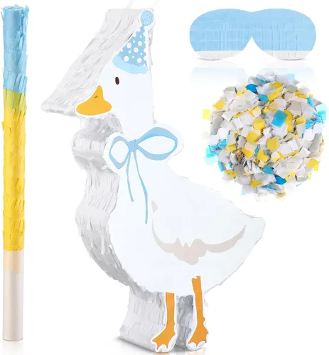 Miniatura 7 de Piñata de pez océano bajo el mar Piñata de pesca para decoración de fiesta de cumpleaños con palo de murciélago y confeti para pesca, pescadores