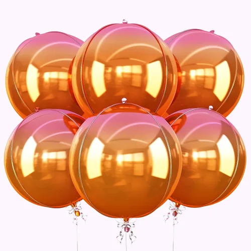 Miniatura 32 de 12 globos redondos de aluminio azul marino, globos de helio 4D de 22 pulgadas, 15 pulgadas, 10 pulgadas, globo de aluminio azul metálico