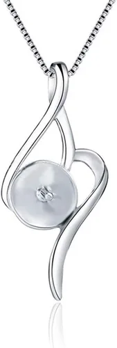 Colgantes trenzados para joyería de perlas de plata esterlina, diseño colgante de montaje para joyería de moda, Metal, Circonita Cúbica