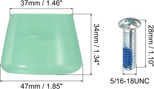 Miniatura 2 de PATIKIL Topes de punta para patines con destornillador, bloque de tapones de freno de goma 82A, para repuesto de accesorios de patines Verde
