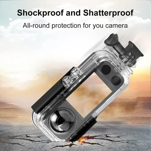 Miniatura 6 de PULUZ Funda de buceo de 30m/98ft para Insta360 X3, cubierta impermeable subacuática, carcasa protectora de PC para fotografía, carcasas para cámara