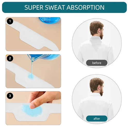 Miniatura 3 de Almohadillas absorbentes para el sudor del cuello, CANAGROW 80 unidades de protectores desechables autoadhesivos para el cuello, anti-manchas