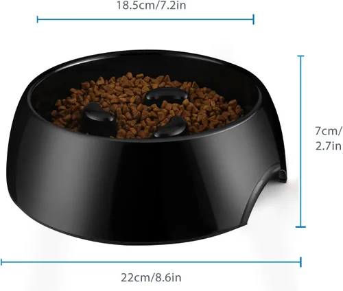 Miniatura 3 de Flexzion Cuenco para perros de alimentación lenta, base antideslizante resistente para mascotas, comedero para cachorros, contenedor de agua